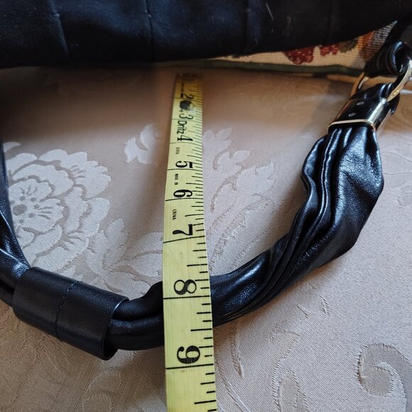 Sergio Rossi handbag Black Leather bag Horse shoe Hobo (SR1110) - Picture 6 of 11